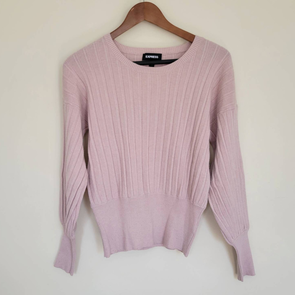 Pink Express Balloon Sleeve Sweater